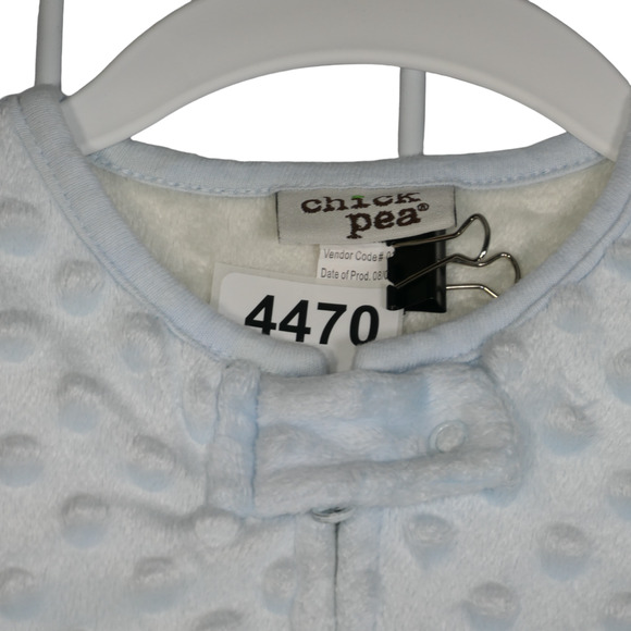 Chick Pea Sleep Sack 9-12 Months Minky Wearable Blanket Light Blue Raised Dots - Picture 6 of 6